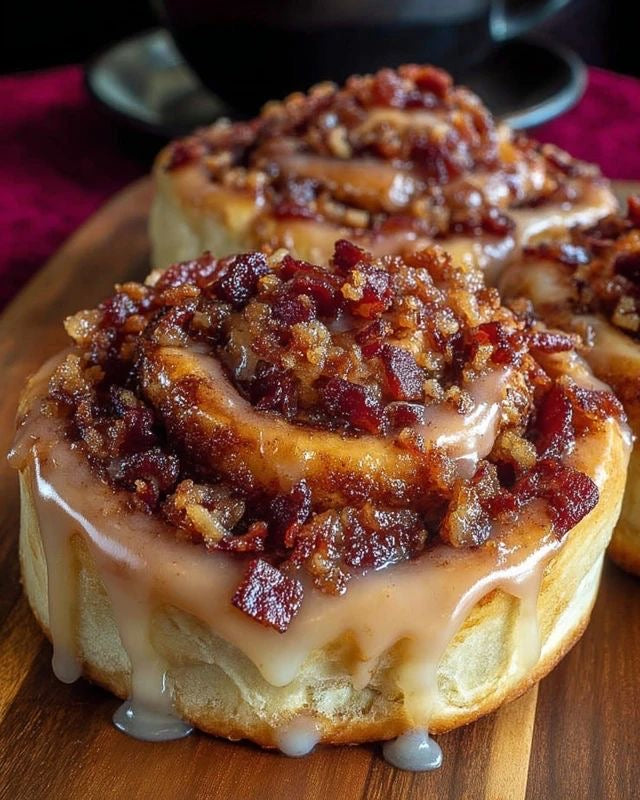 Maple Bacon Cinnamon Roll