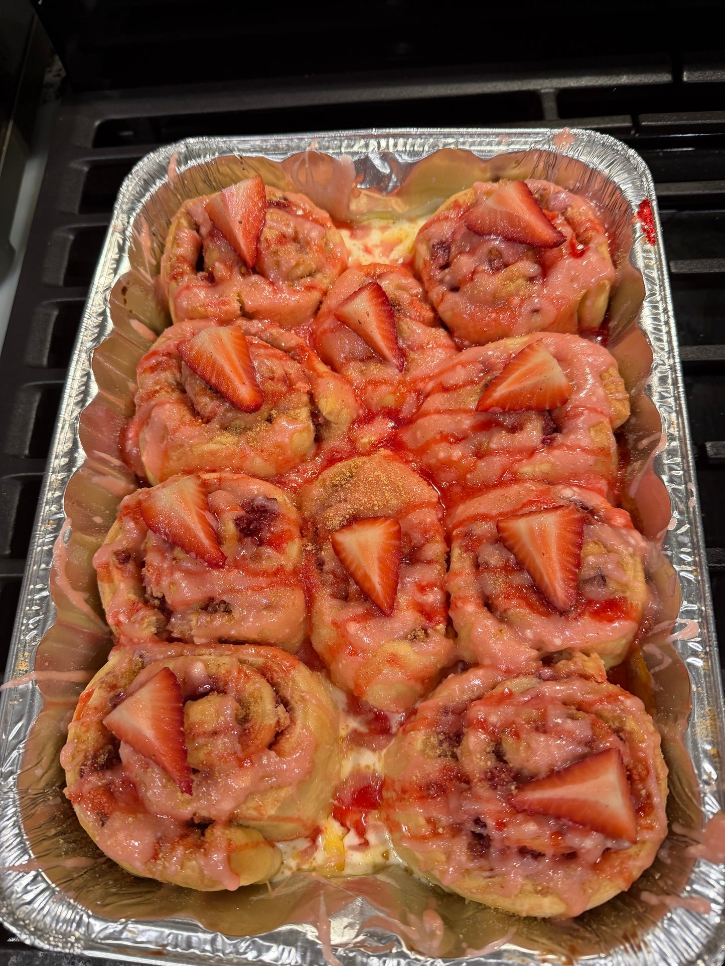 Strawberry Cheesecake Cinnamon Roll