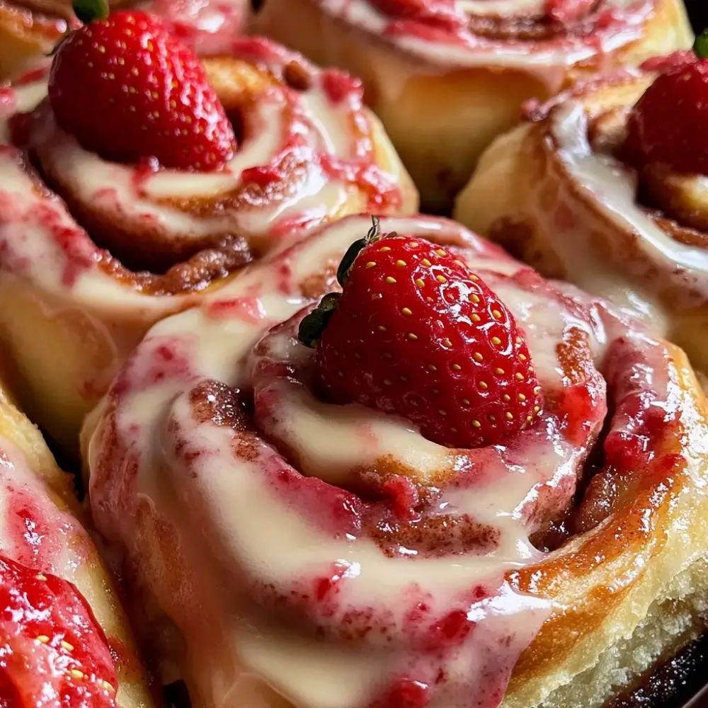 Strawberry Cheesecake Cinnamon Roll